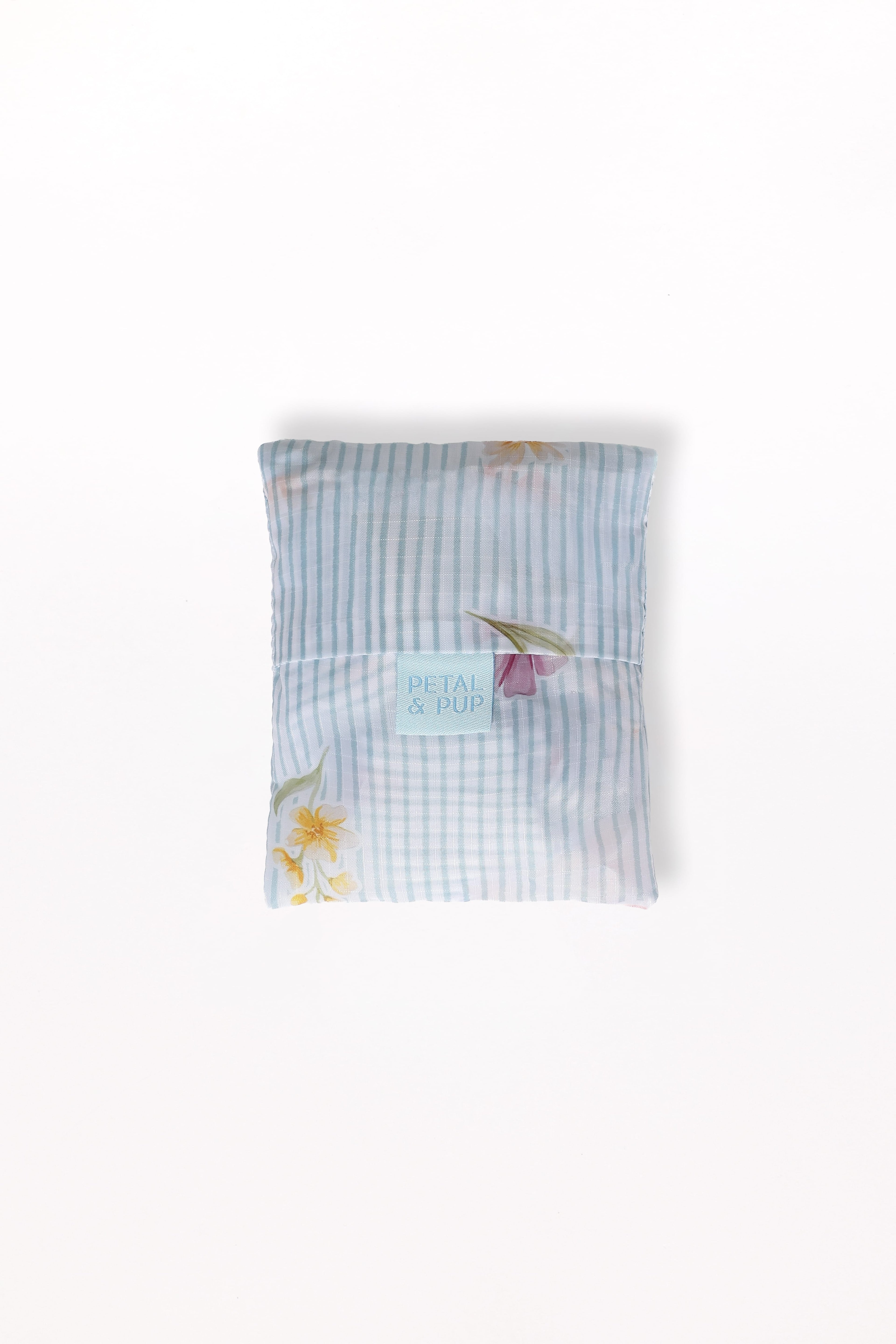 Reusable Shopping Bag - Blue Garden Stripe