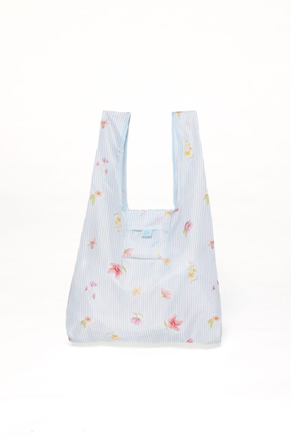 Reusable Shopping Bag - Blue Garden Stripe