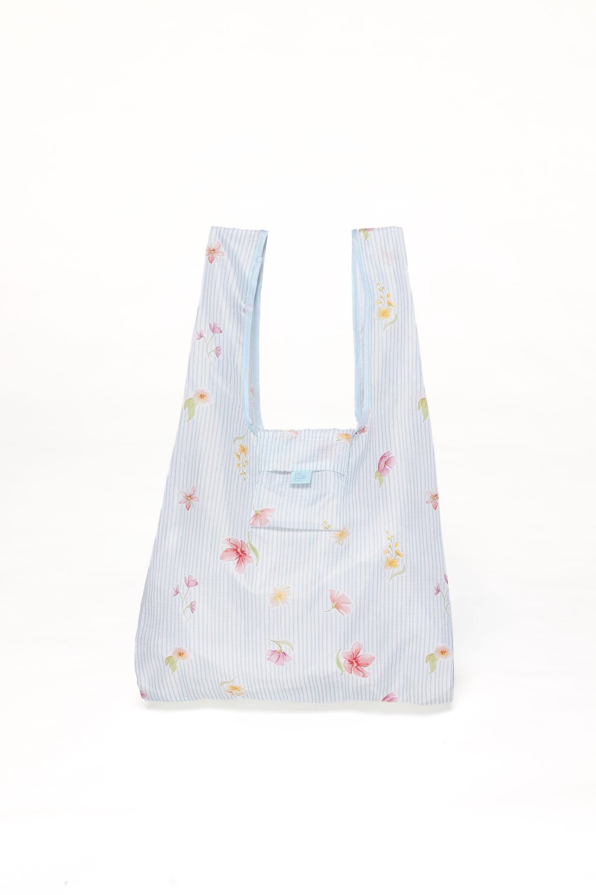 Reusable Shopping Bag - Blue Garden Stripe