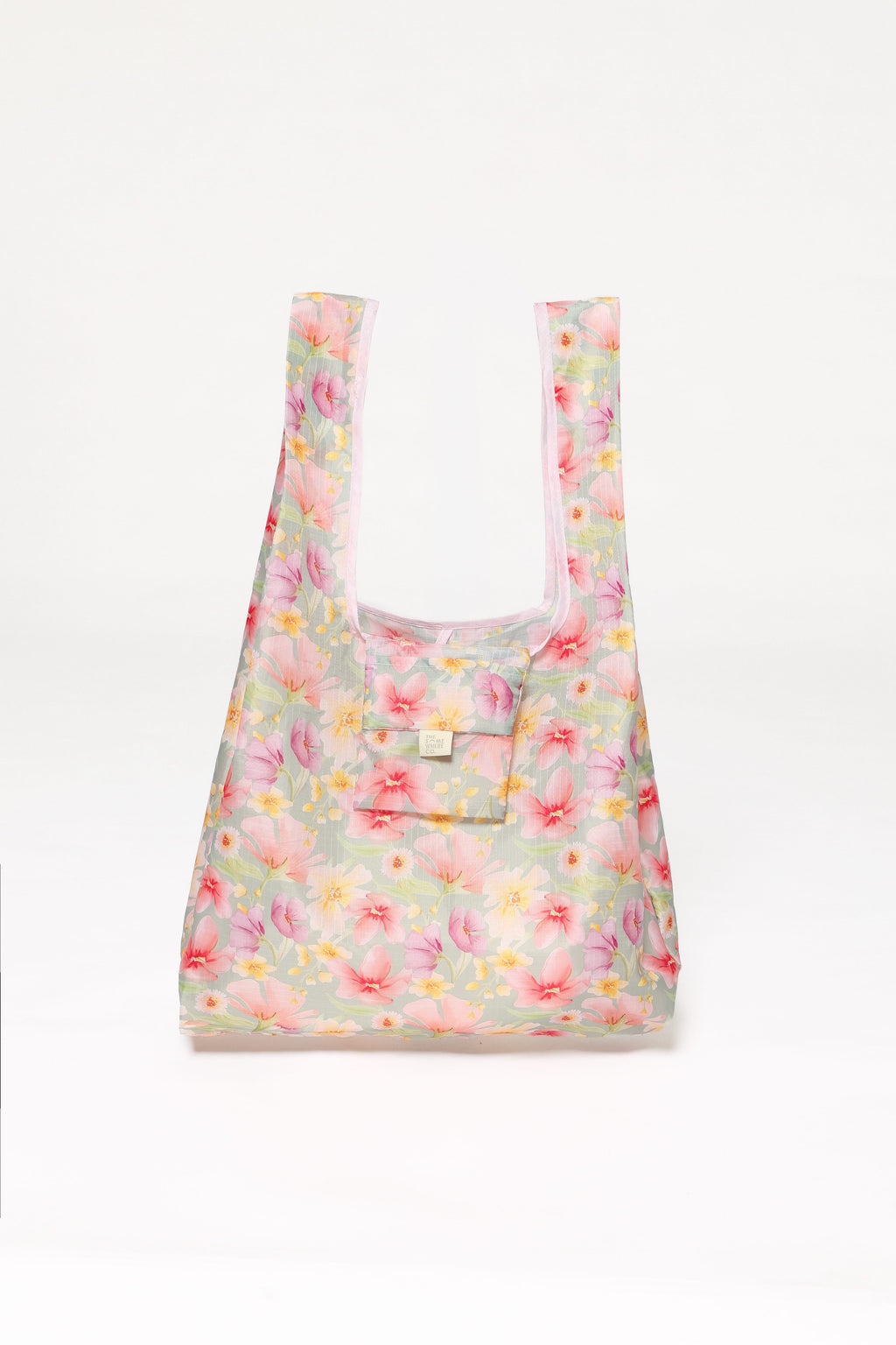Reusable Shopping Bag - Sage Wildflowers