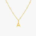Example Initial & Birthstone Charm Necklace