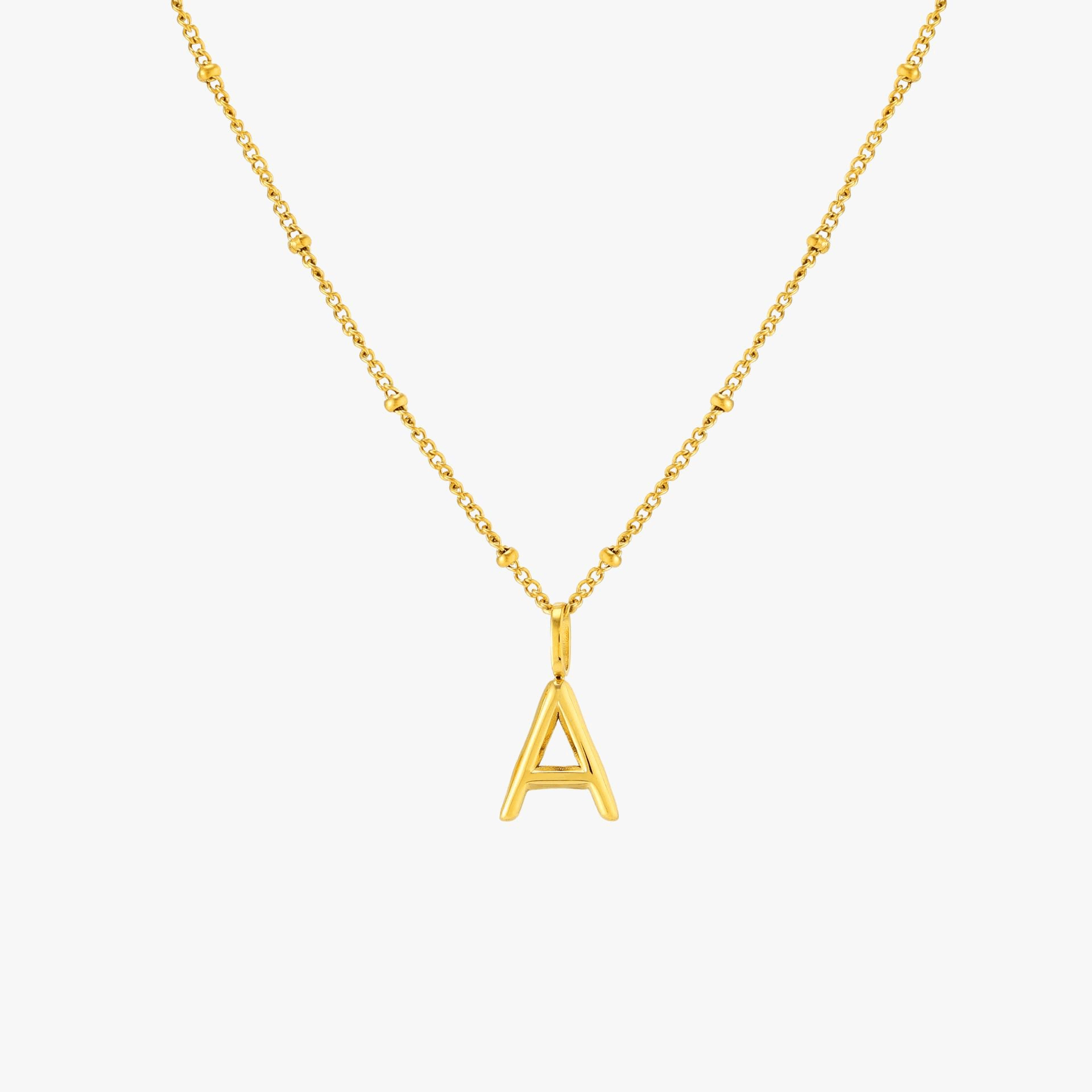 Example Initial & Birthstone Charm Necklace