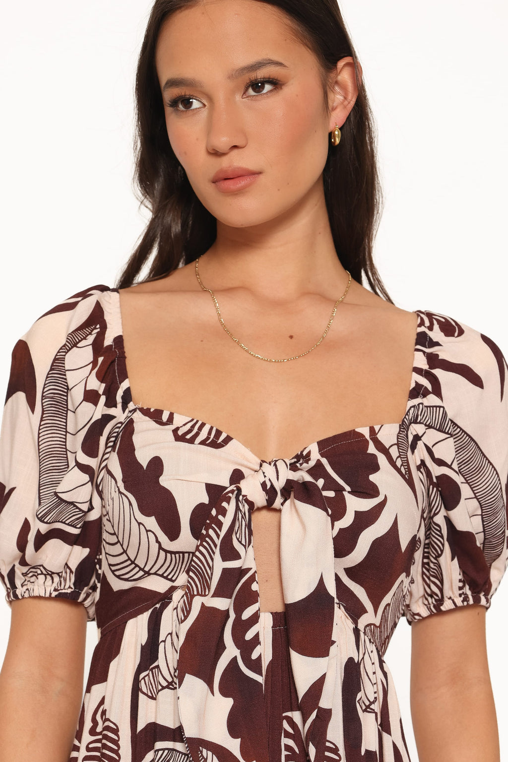 Kepner Maxi Dress - Brown Floral